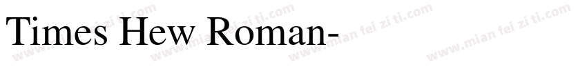 Times Hew Roman字体转换